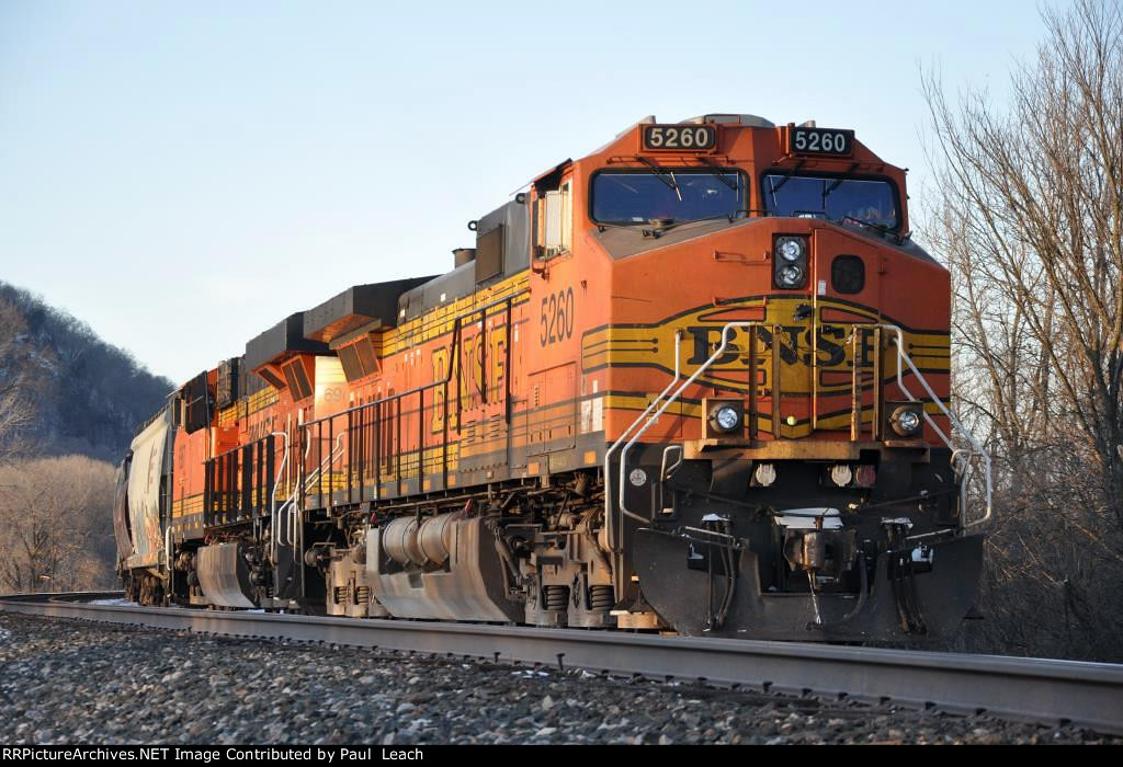 Eastbound grain train waits in the siding